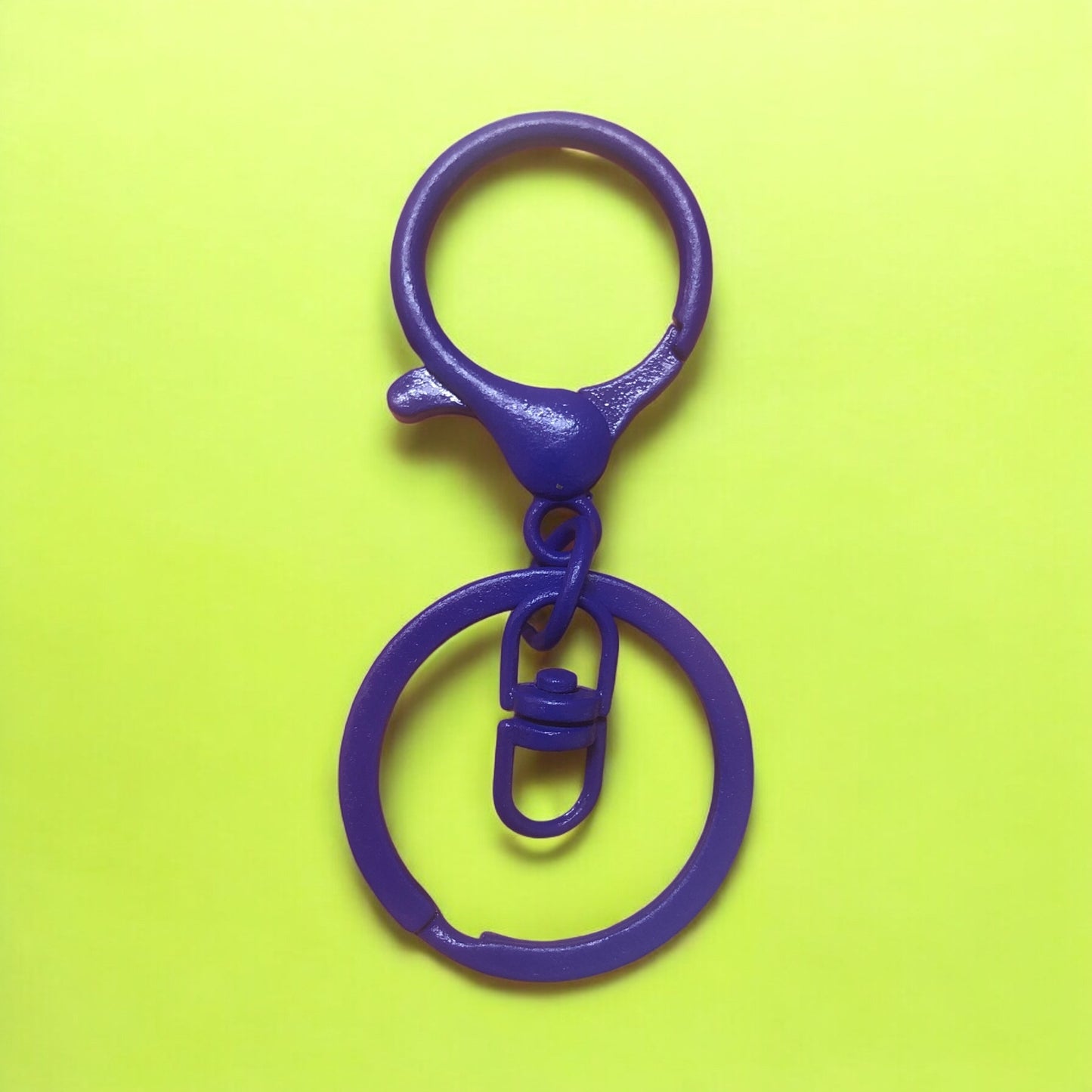 Mineli Tetikli Halka Metal Anahtarlık Klipsi -Saks Mavi