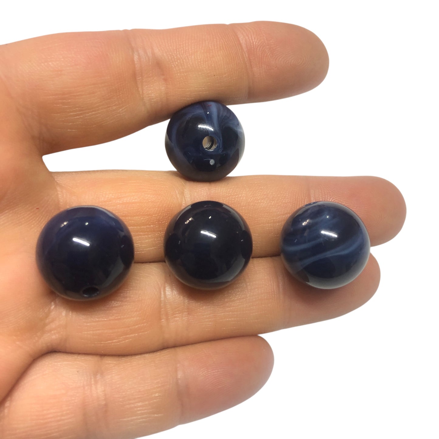 A Kalite Akrilik 18mm Top- Ebruli Lacivert