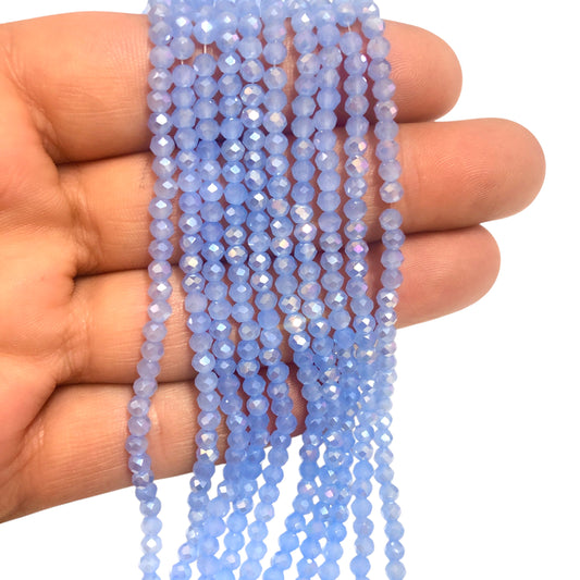 Kristal Boncuk, Çin Kristali-3mm-16-Buzlu Leylak