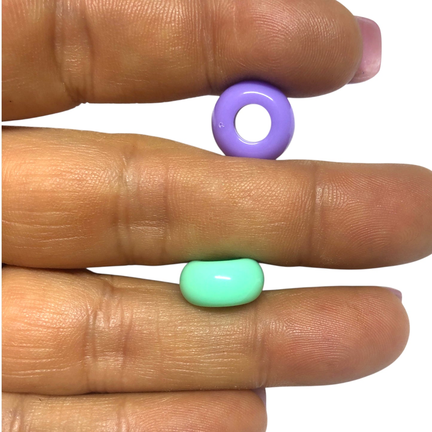 Akrilik -Karışık Renkli Rondel 13 mm