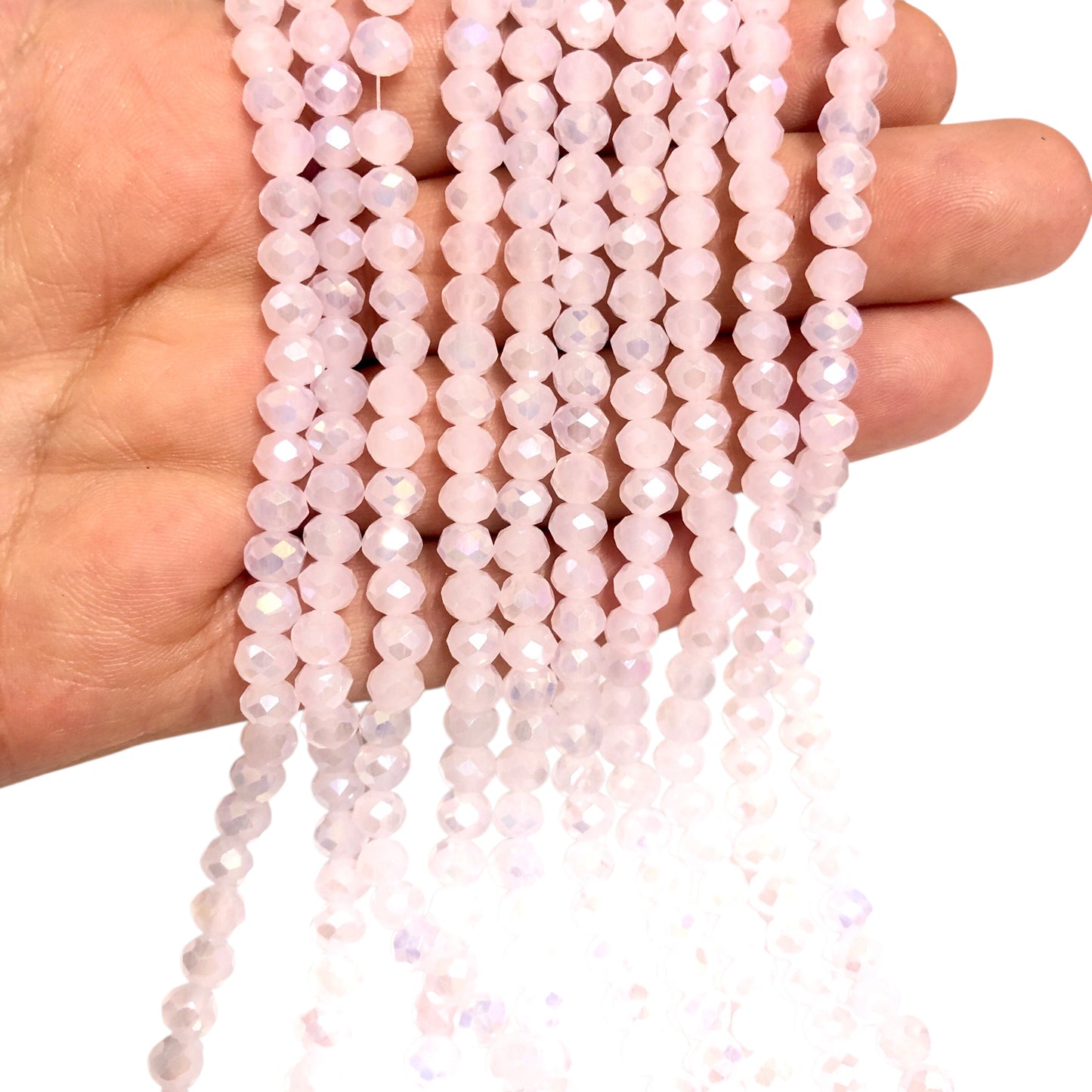 Çin Kristali 6mm - 6100 Buzlu Janjanlı Açık Pembe