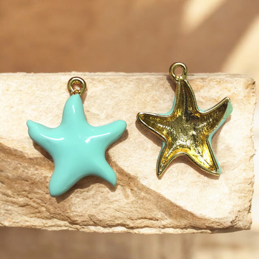 Altın Kaplama Mineli  Deniz Yıldızı - Mint