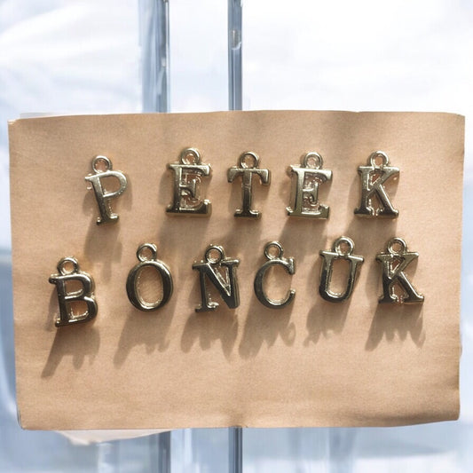 Rhodium Plated Hanging Letter