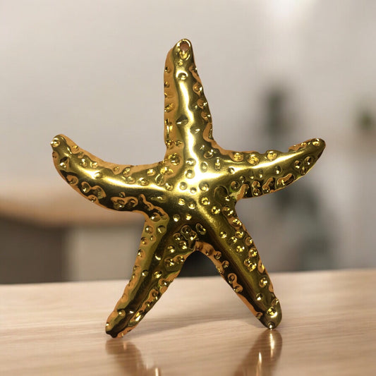 Sarı Çelik Büyük Deniz Yıldızı Kolye Ucu