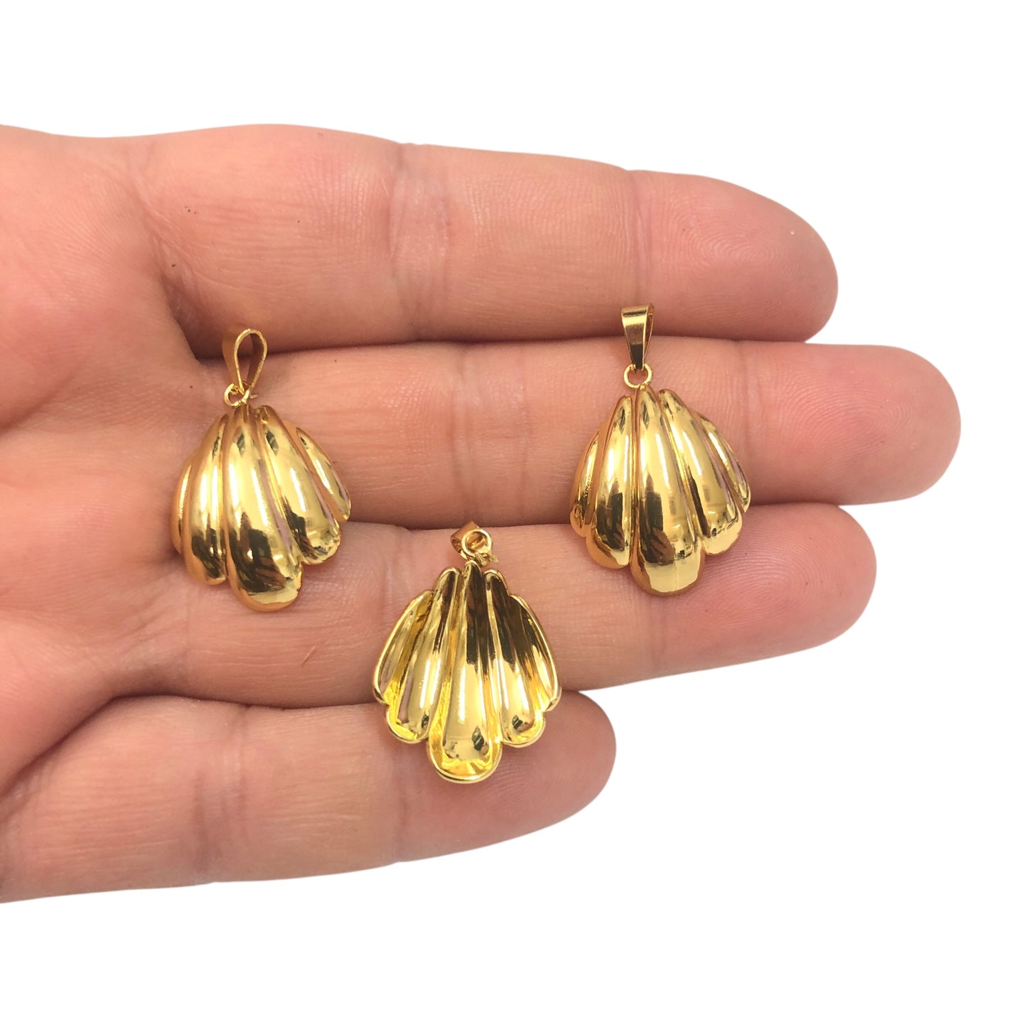 Sarı Çelik İstiridye Kolye Ucu