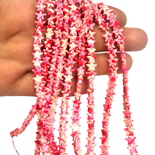 Turkuaz Havlit Yıldız- Kırmızı & Pembe Mix