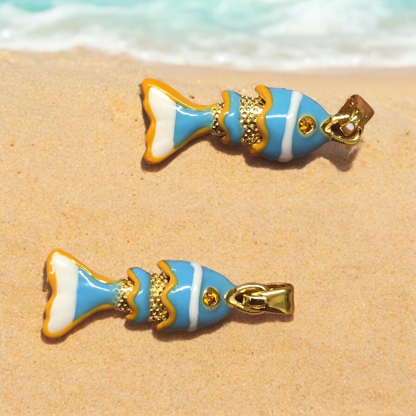 Altın Kaplama Hareketli Balık Küçük Boy - 8