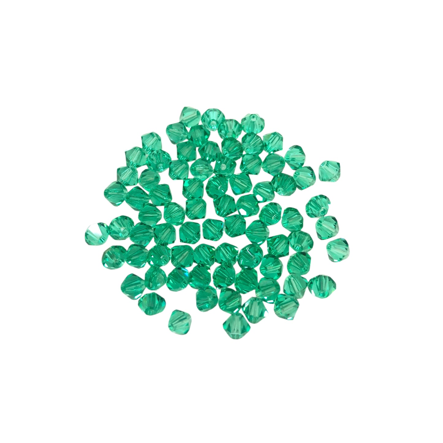 Swarovski 4mm Piramit (Bicone )  Şeffaf  Yeşil  (Erinite) - 011