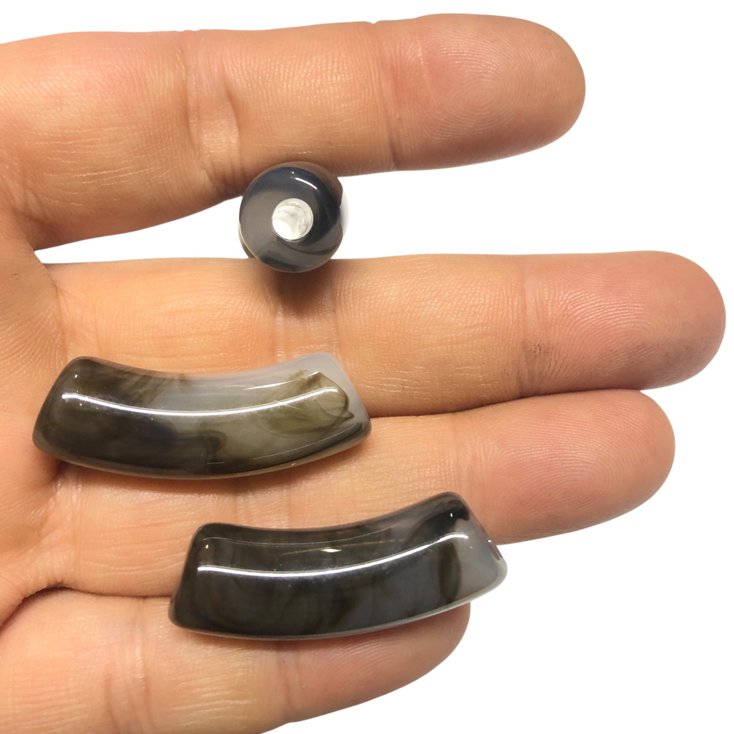 A Kalite Akrilik 11.2x34.8mm- Ebruli Gri