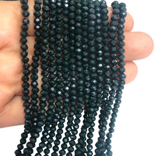 Kristal Boncuk, Çin Kristali-4mm - 58- Koyu Zümrüt Yeşil