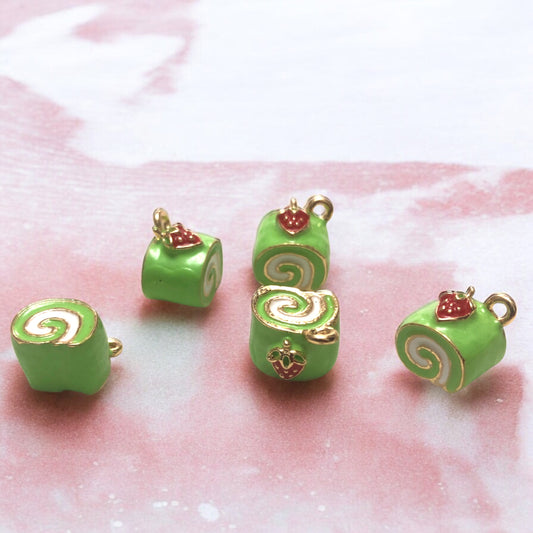 Altın Kaplama Üç boyutlu Yeşil Pasta Sallantı