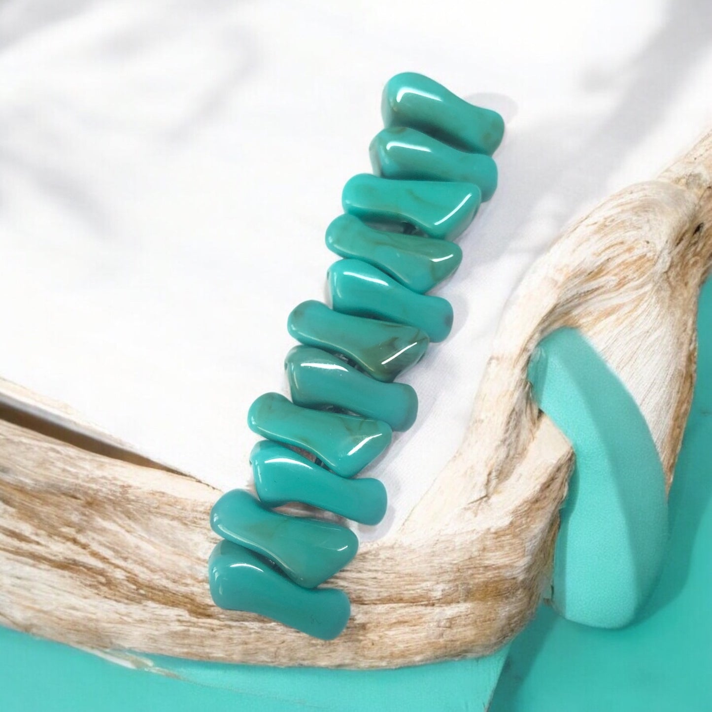 Akrilik Boncuk- Şekilsiz Turkuaz