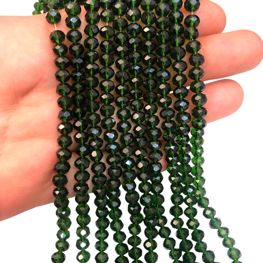 Çin Kristali 6mm - 6102 Şeffaf Zümrüt Yeşili