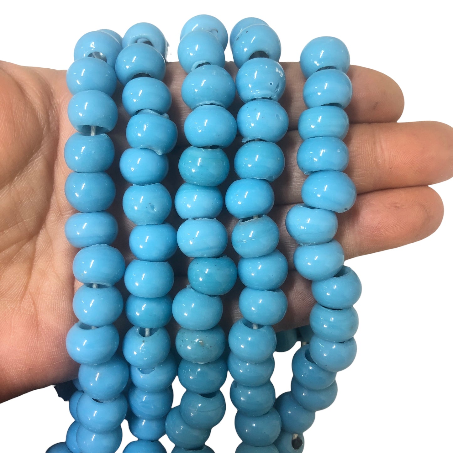 Round Glass Hearth Bead - Orange 