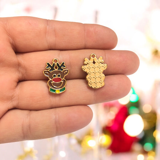 Sarı Çelik Yılbaşı Aparatı - Geyik