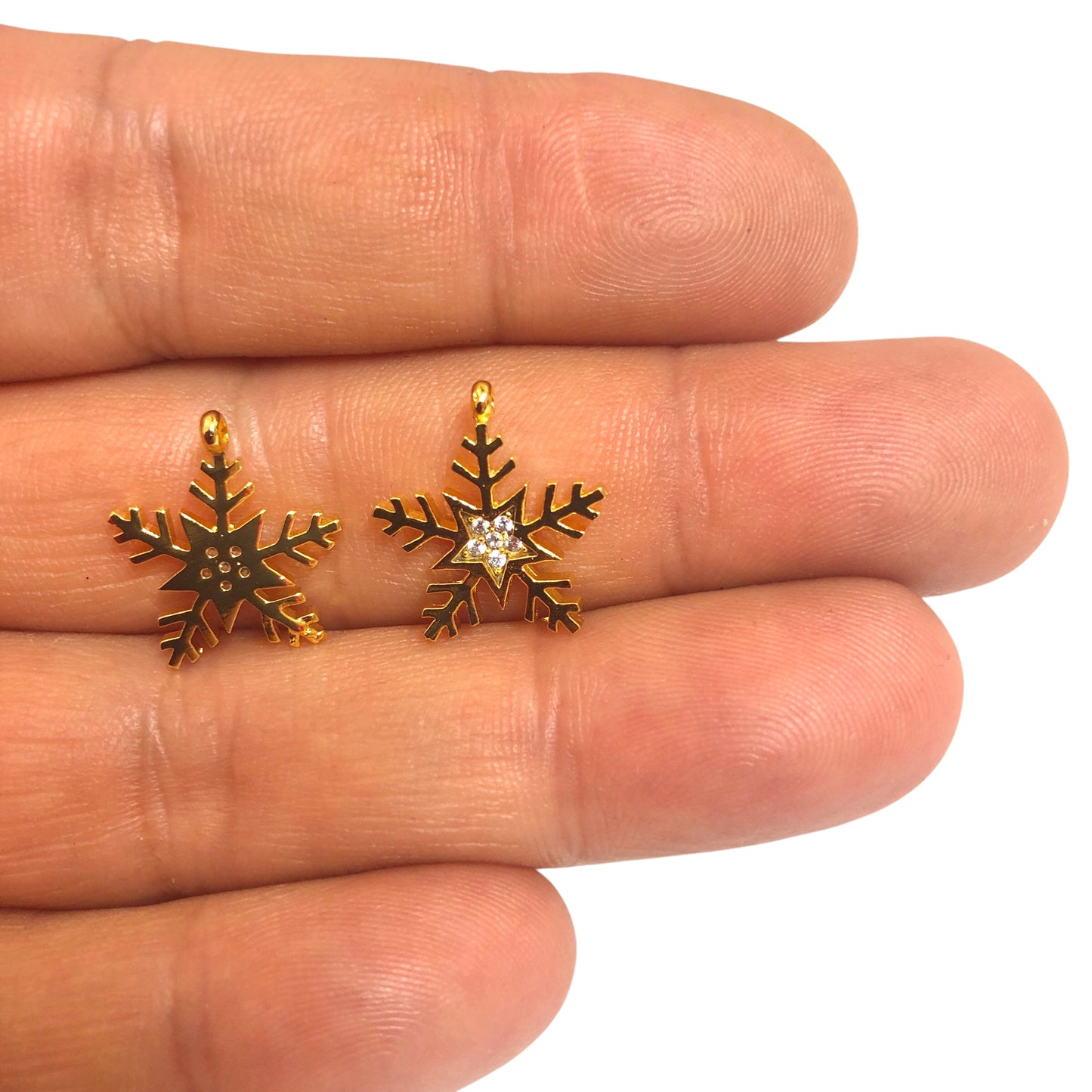 Altın Kaplama Zirkontaşlı Kartanesi ❄ 15mm