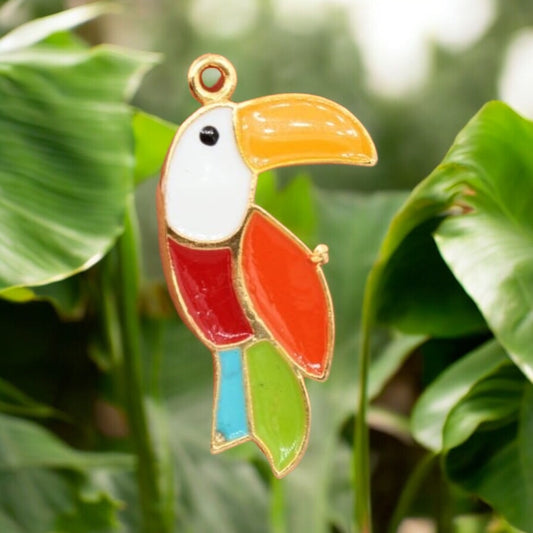 Altın Kaplama Mineli Tukan Kuşu- Renkli