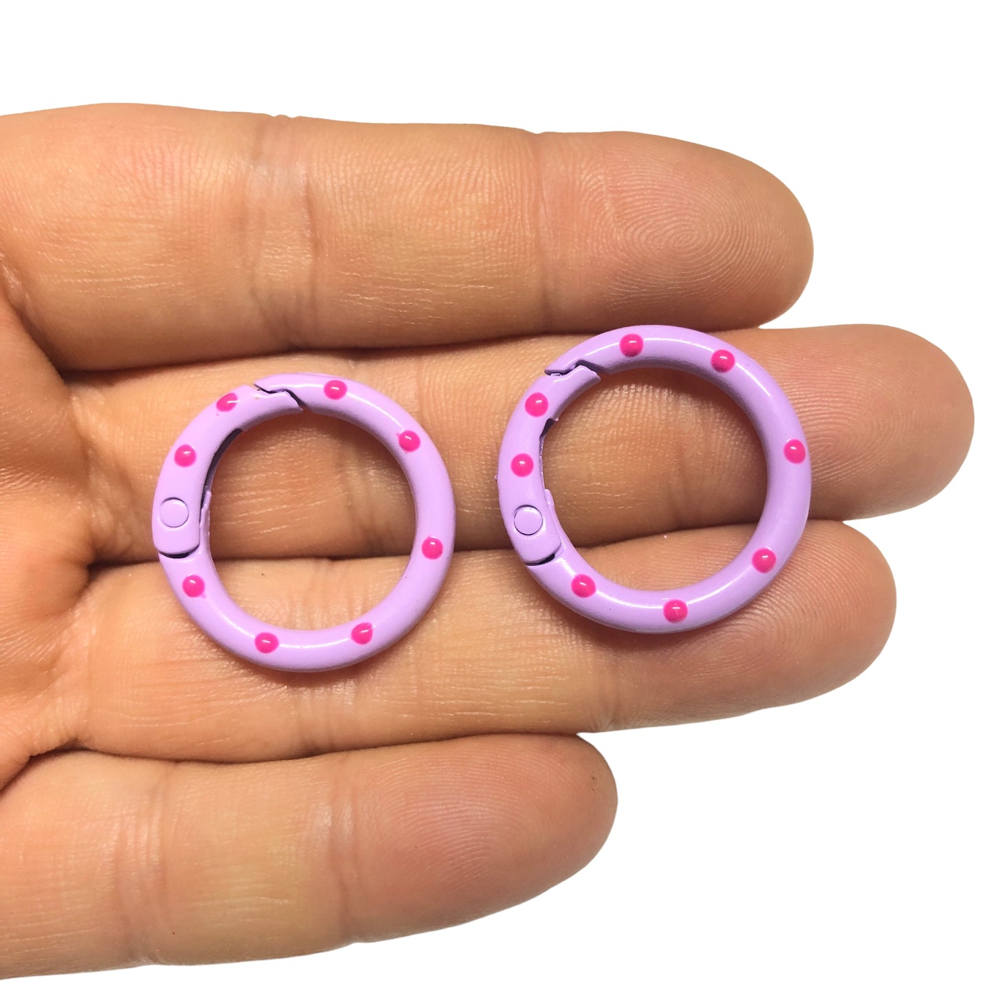 Mineli Yuvarlak Benekli Karabina  25mm - Lila