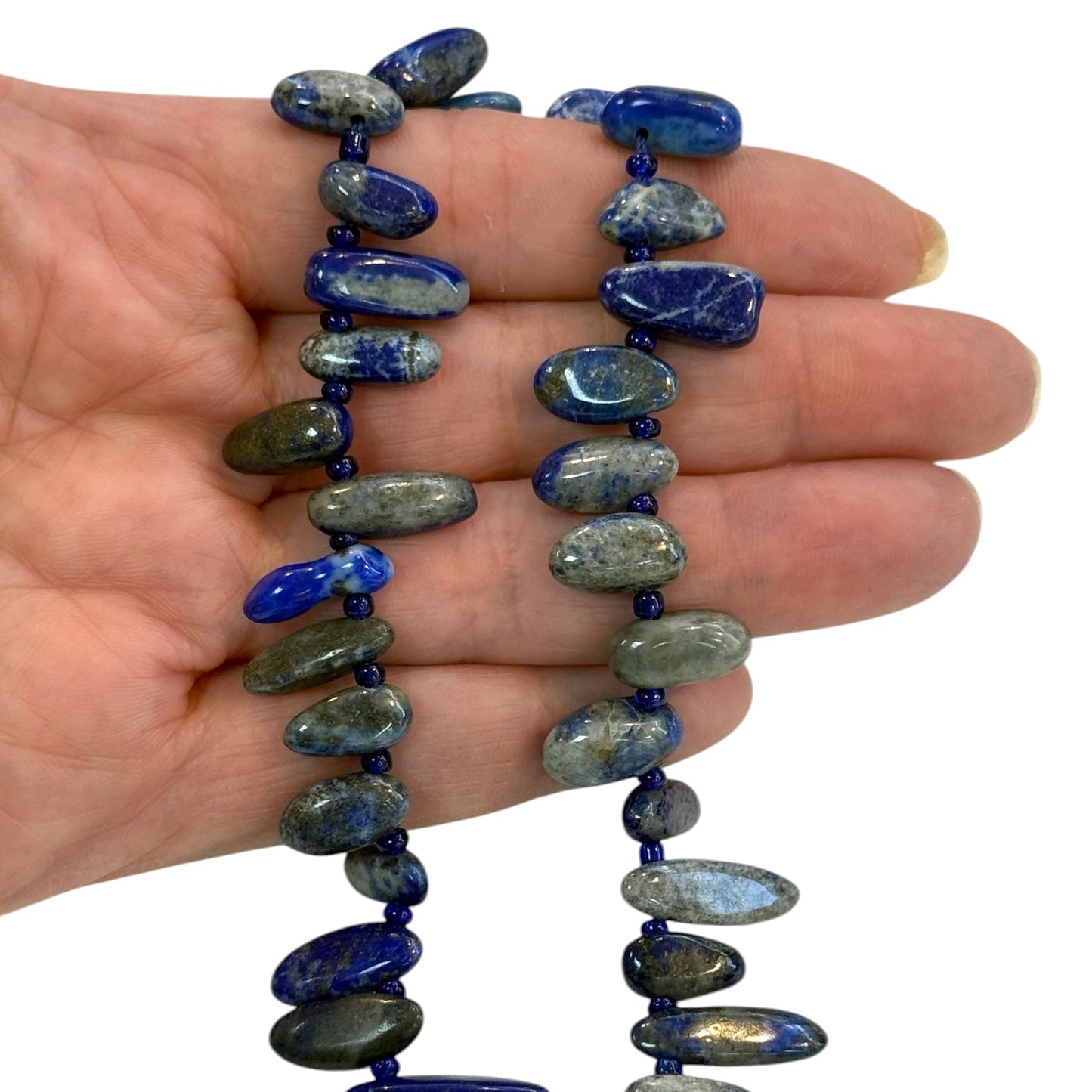 Düzensiz Damla Formlu A Kalite Doğal Lapis Lazuli – 40cm