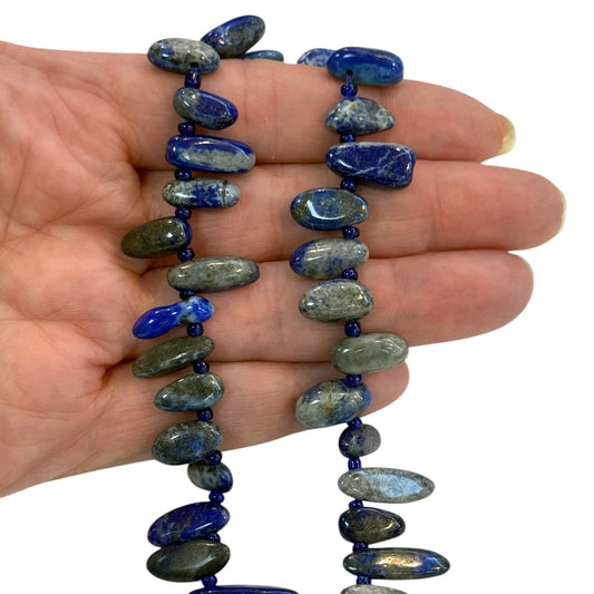 Düzensiz Damla Formlu A Kalite Doğal Lapis Lazuli – 40cm