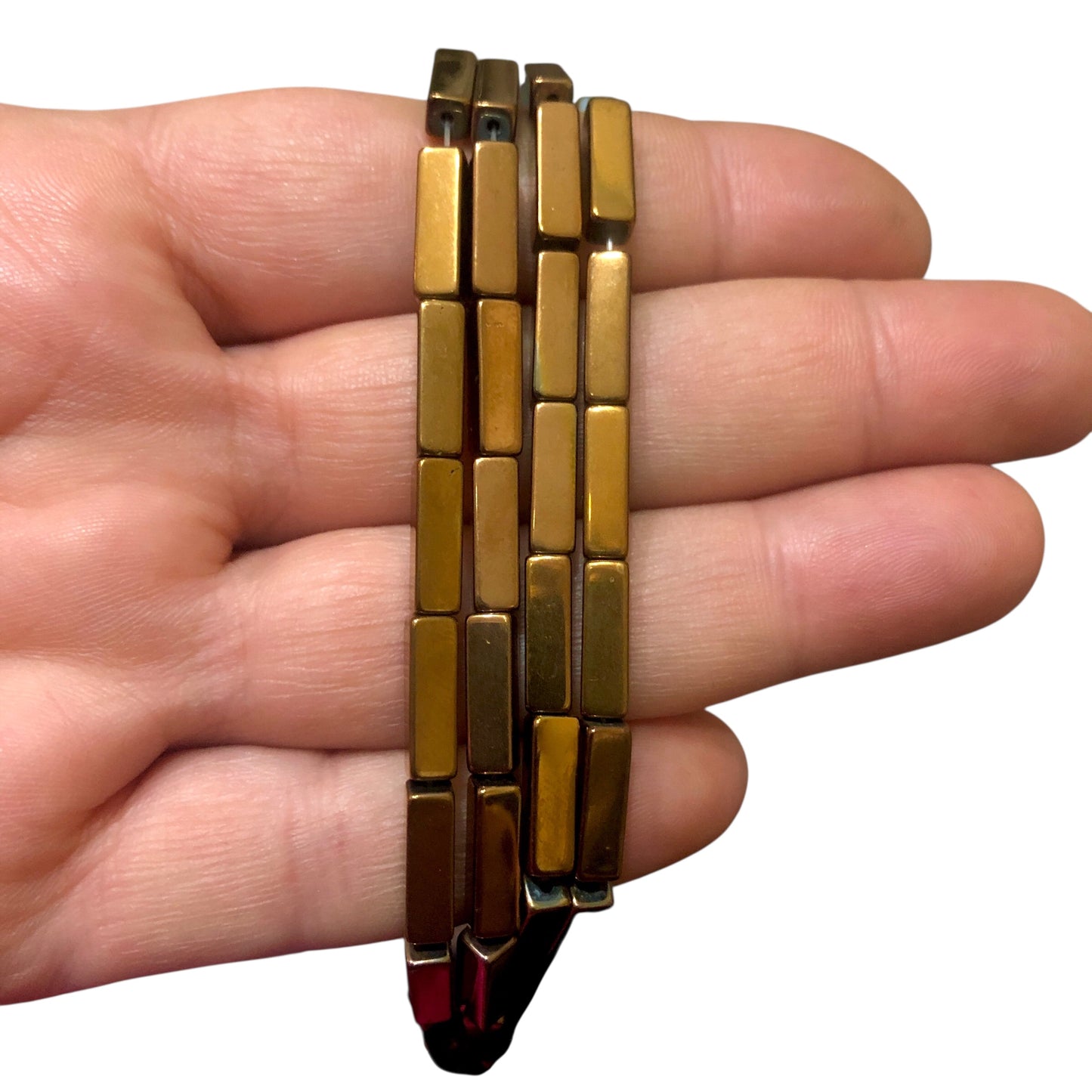 4x13mm Köşeli Hematit - Bakır