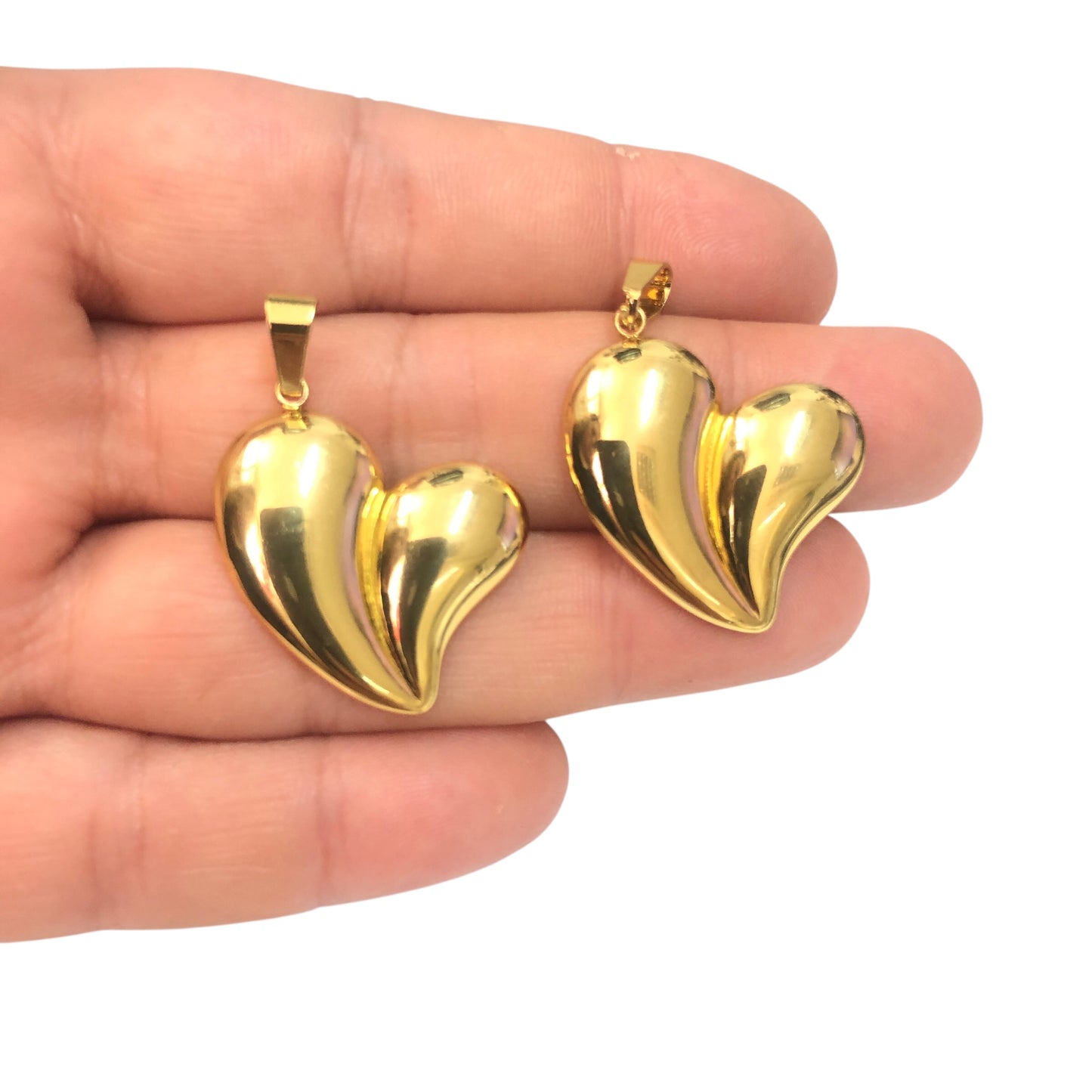 Sarı Çelik  Kalp Kolye Ucu