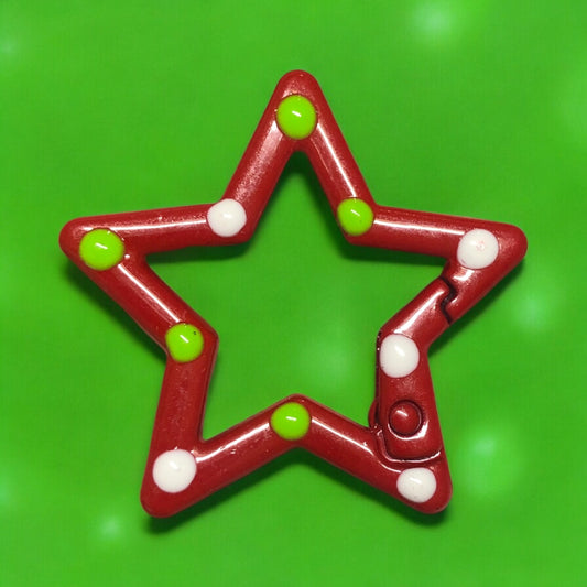 Mineli Yıldız Anahtarlık Aparatı - Kırmızı