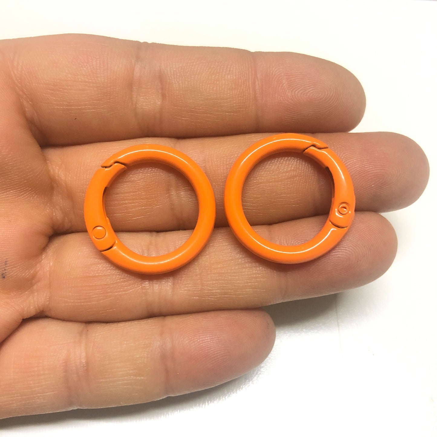 Mineli Yuvarlak Karabina  25mm (O Kilit&Çanta&Anahtarlık Halkası) - Turuncu