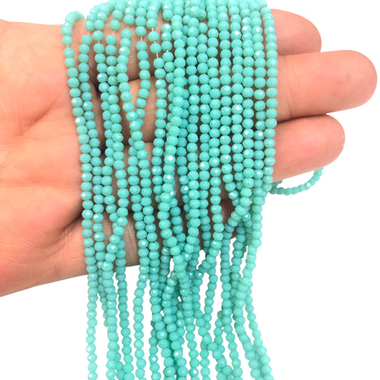 Kristallperle, chinesischer Kristall – 2 mm – 7 – glänzendes Ecru