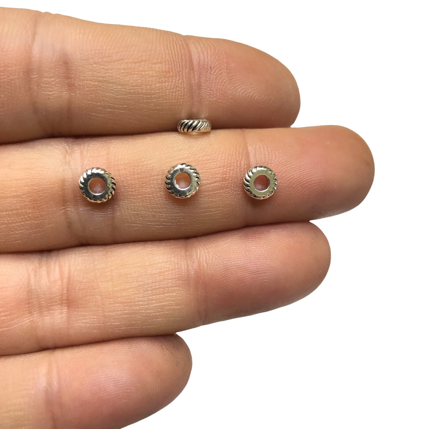 Zamak - 325- Çizgili  Rondel 5mm