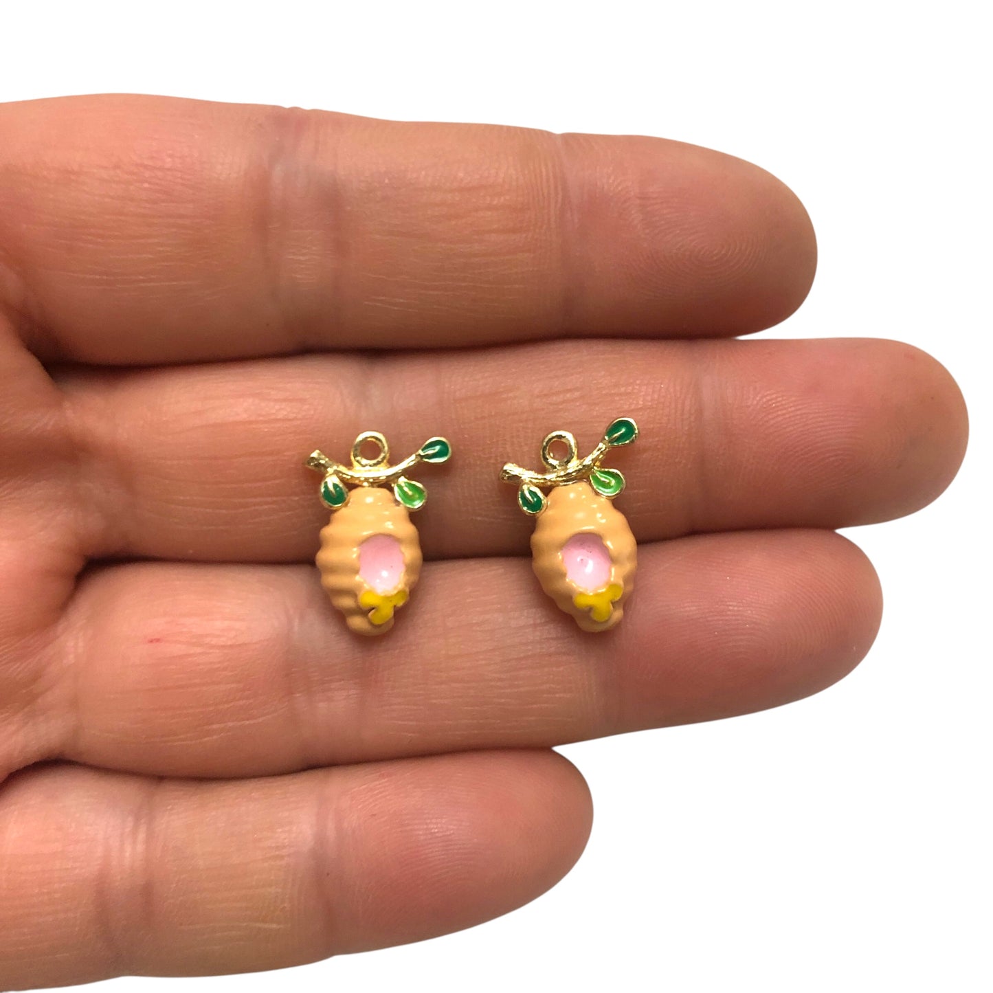 Altın Kaplama Üç boyutlu Arı Kovanı Sütlü Kahve Sallantı