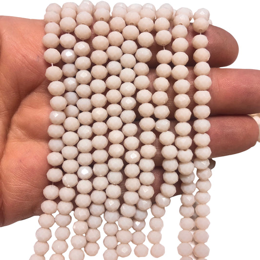 Çin Kristali 6mm - 6114  Opak Açık Bej