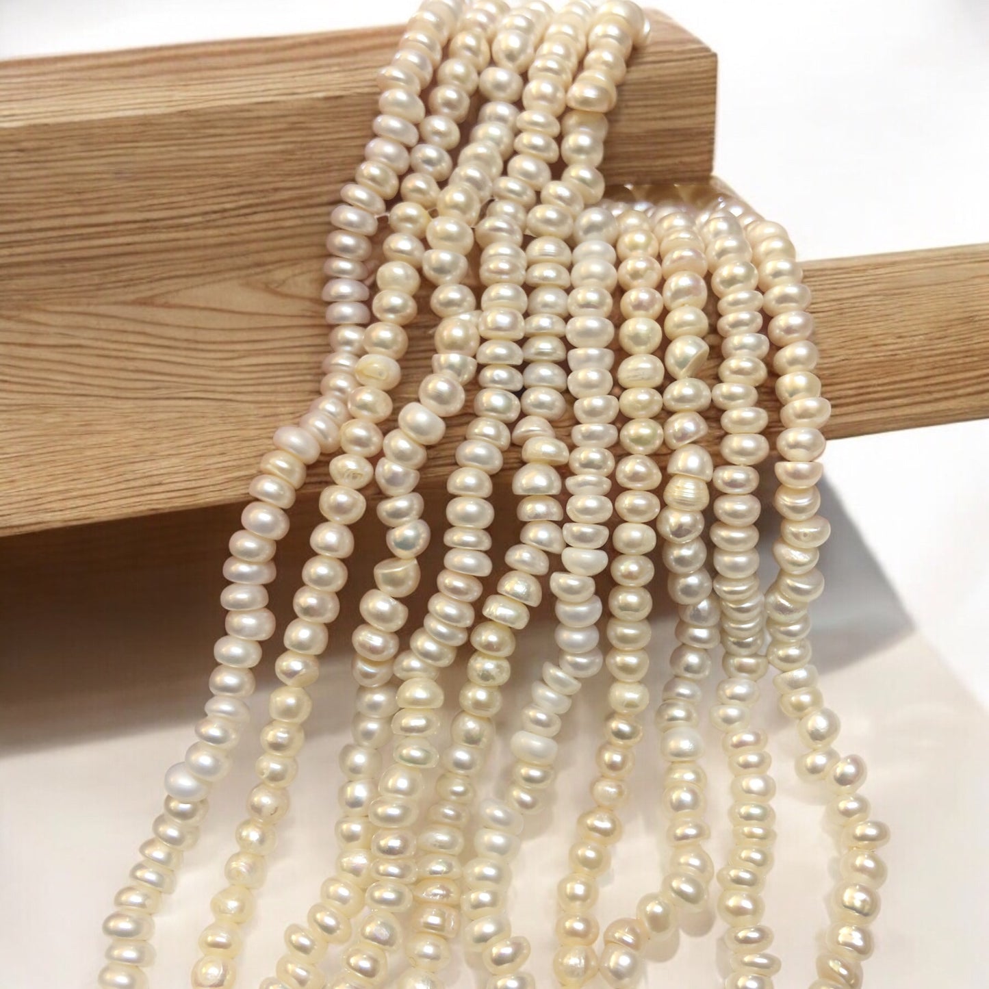 6mm Rondel Doğal İnci