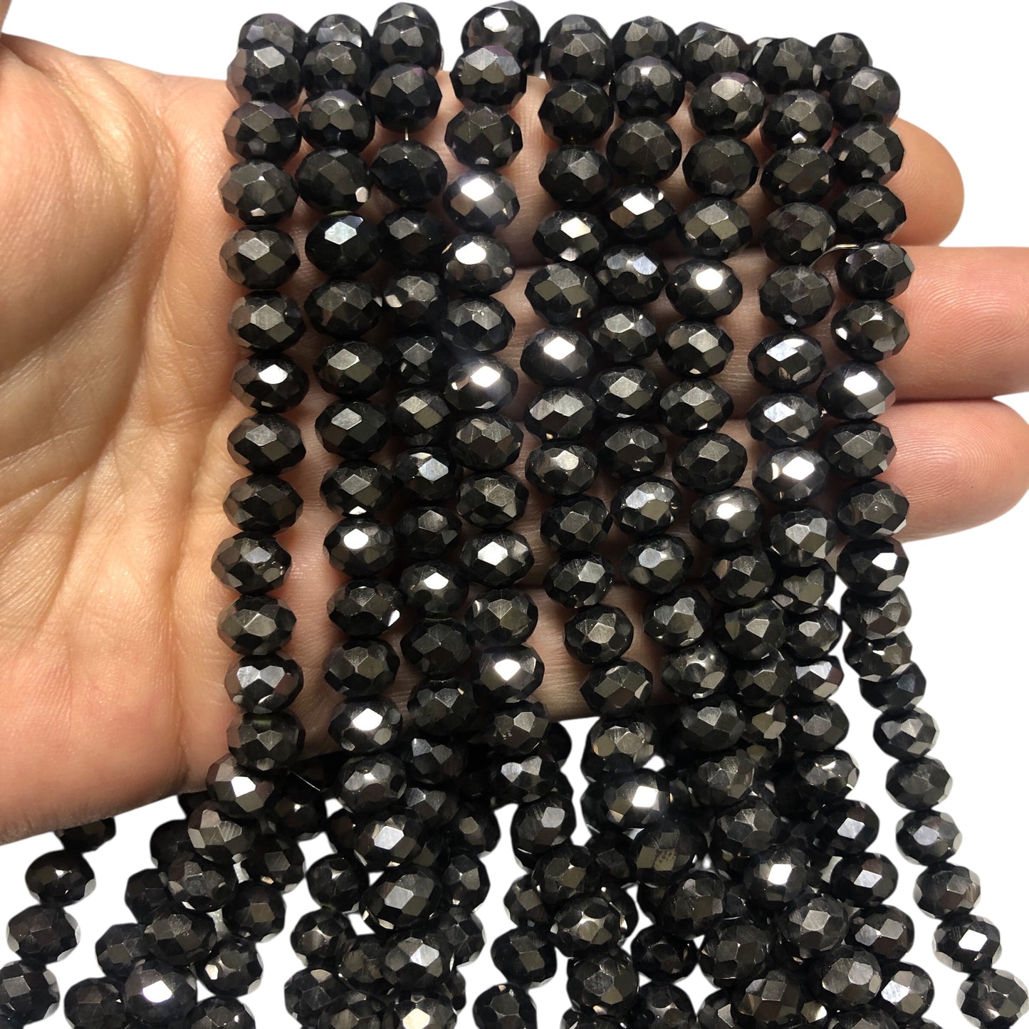 Crystal Beads, Chinese Crystal-8mm-30 Iced Janjan Blue