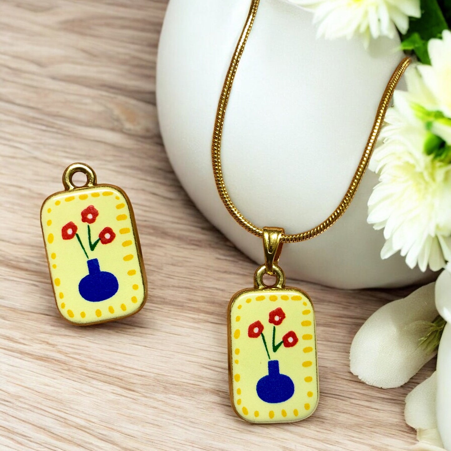 Gold Plated Zircon Stone T Lock -1