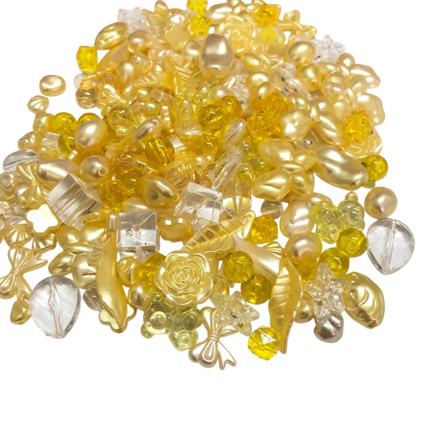 Akrilik Boncuk- Karışık Renkli  Soft Sarı