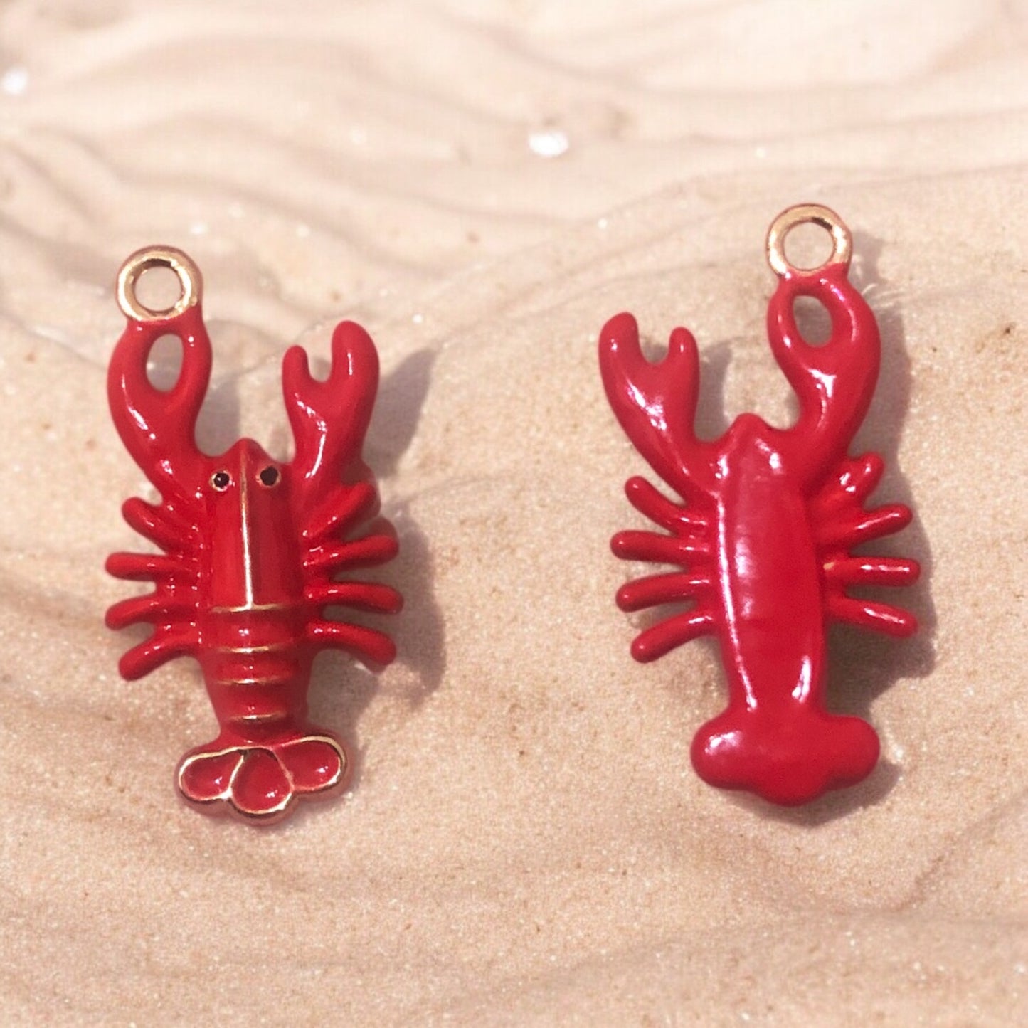 Gold Plated Enamel Strawberry Shaking Attachment - Neon Green