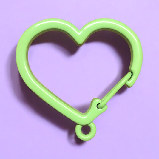 Mineli Kalp Anahtarlık Aparatı - Yeşil