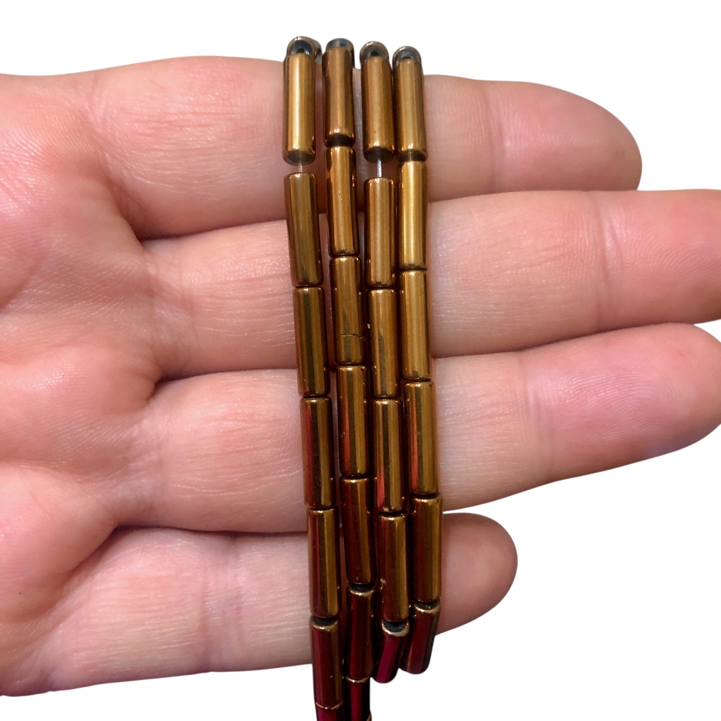 4x13mm Silindir Hematit - Bakır