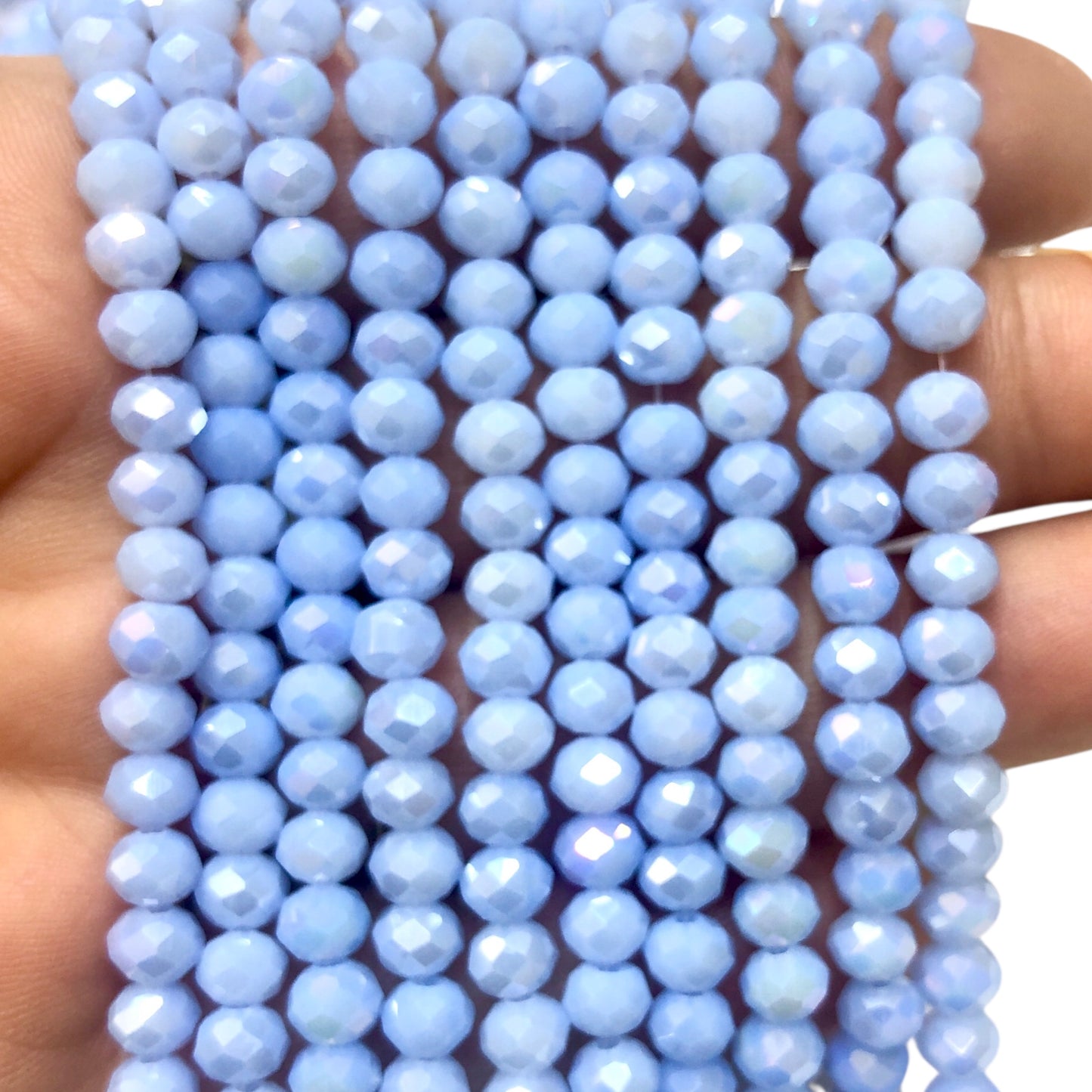 Çin Kristali 6mm - 6113 Buzlu Janjanlı Açık Leylak