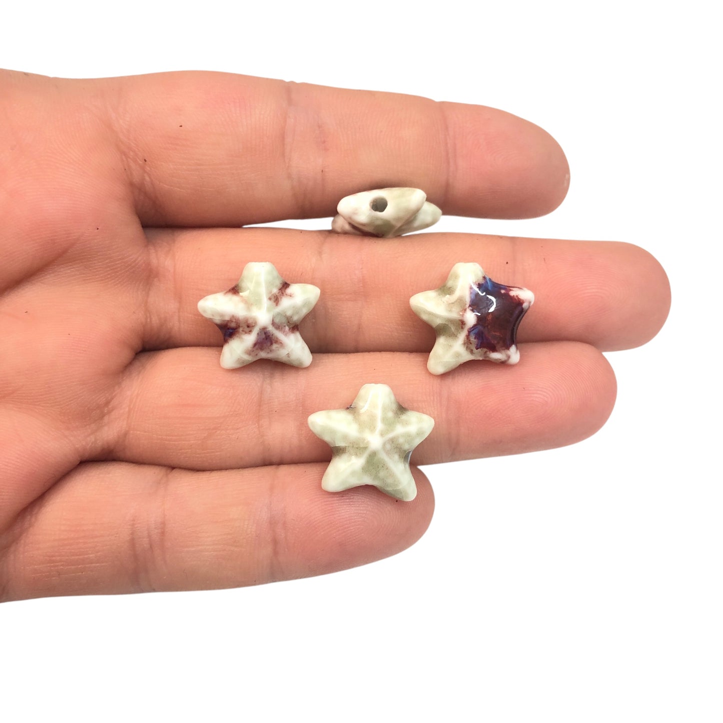 Seramik Yıldız  Orta Boy  - Mint