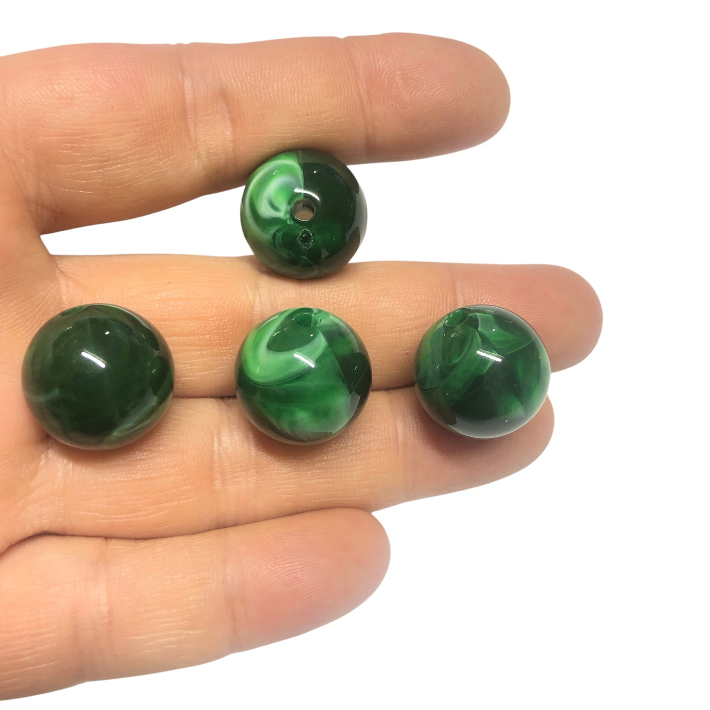 A Kalite Akrilik 18mm Top- Ebruli Yeşil