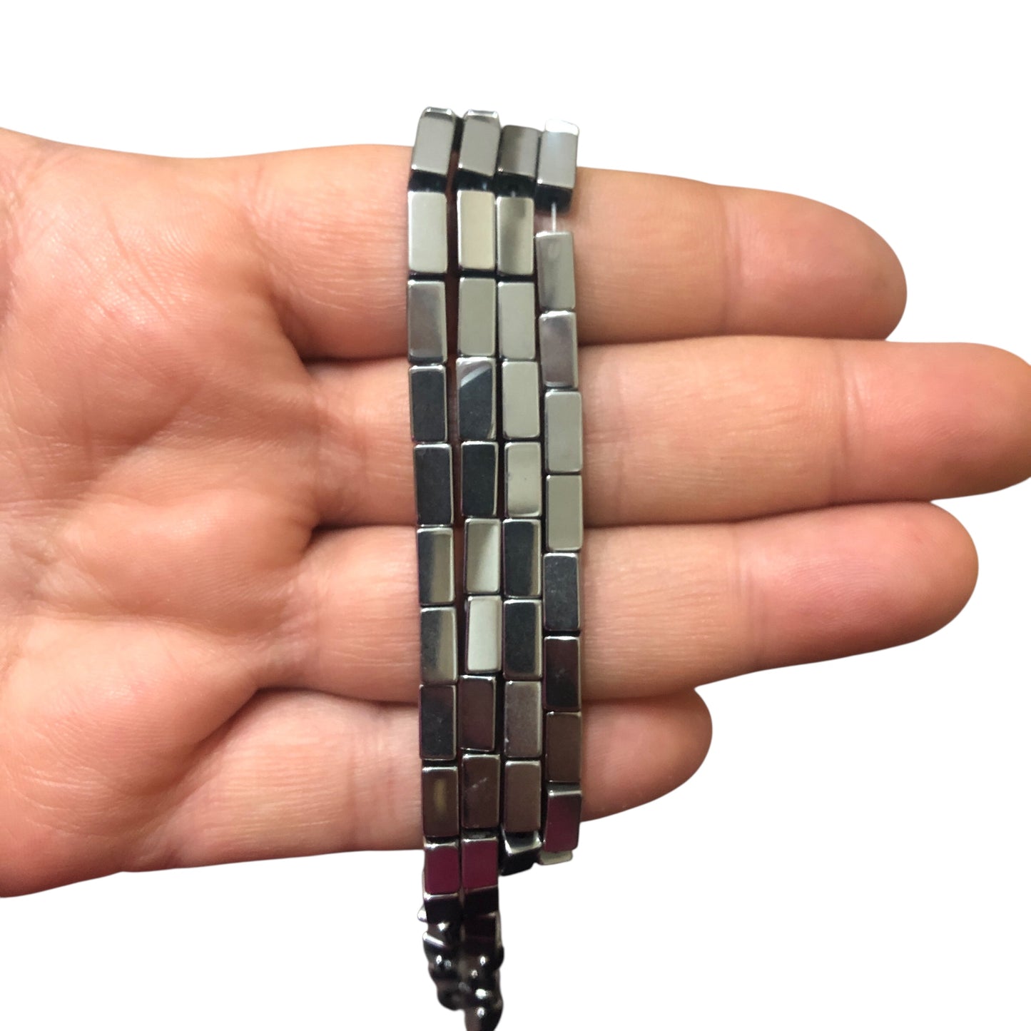 4x8mm Köşeli Hematit - Gümüş