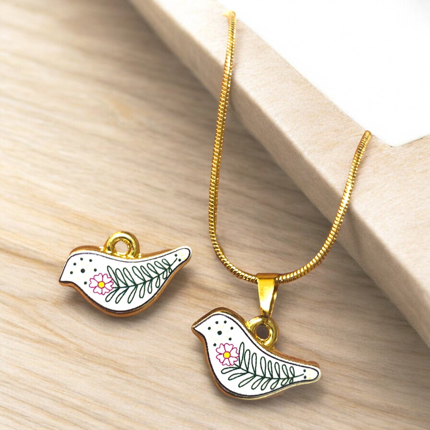 Gold Plated Zircon Stone T Lock -1