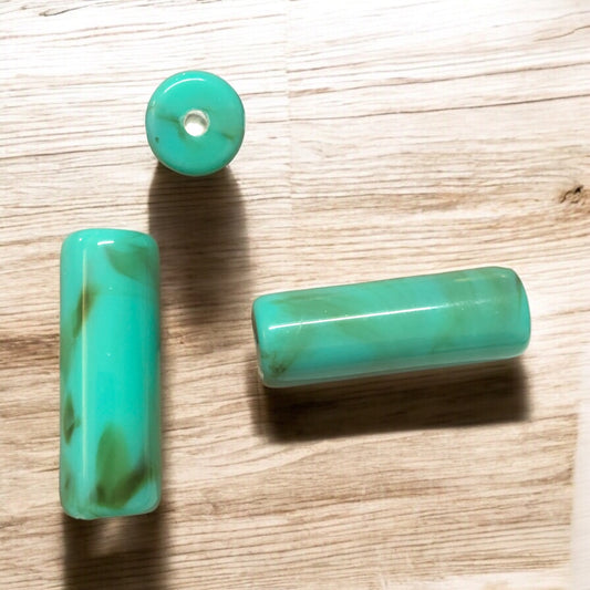 A Kalite Akrilik Silindir -8x25mm- Ebruli Turkuaz