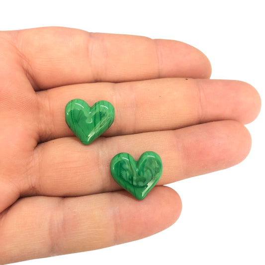 Murano Cam Kalp - Yeşil