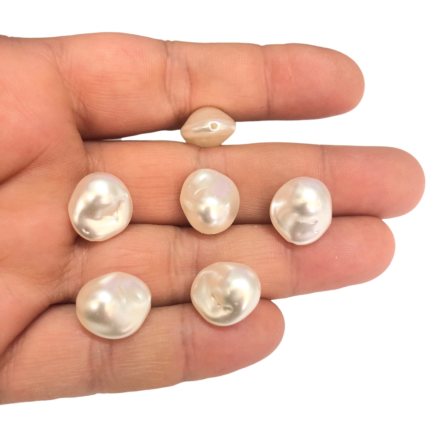 Akrilik Şekilsiz İnci Krem- No:0122