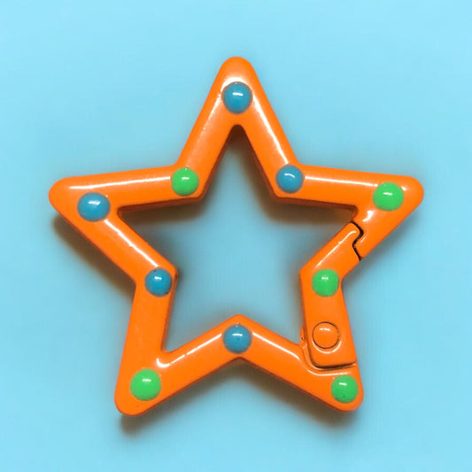 Mineli Yıldız Anahtarlık Aparatı - Turuncu