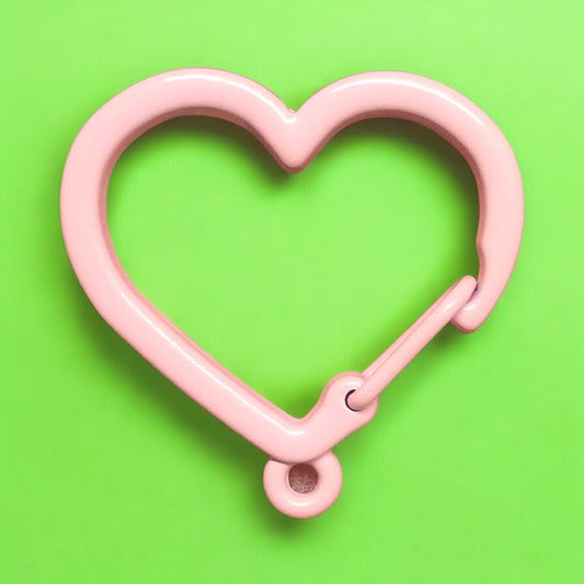 Mineli Kalp Anahtarlık Aparatı - Pembe