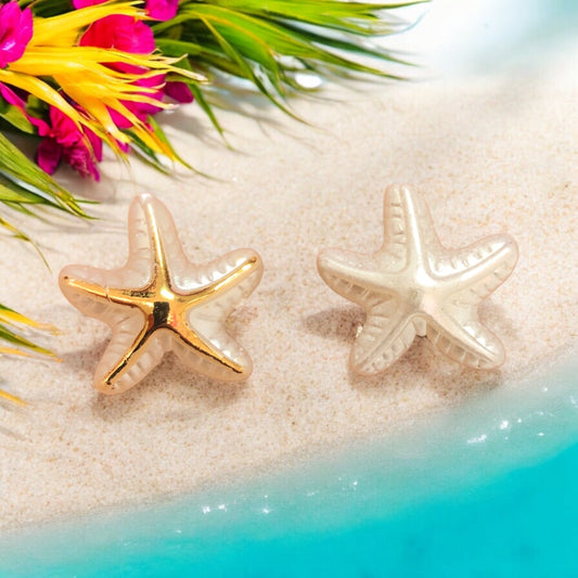 Akrilik  Altın Yaldızlı Deniz Yıldızı